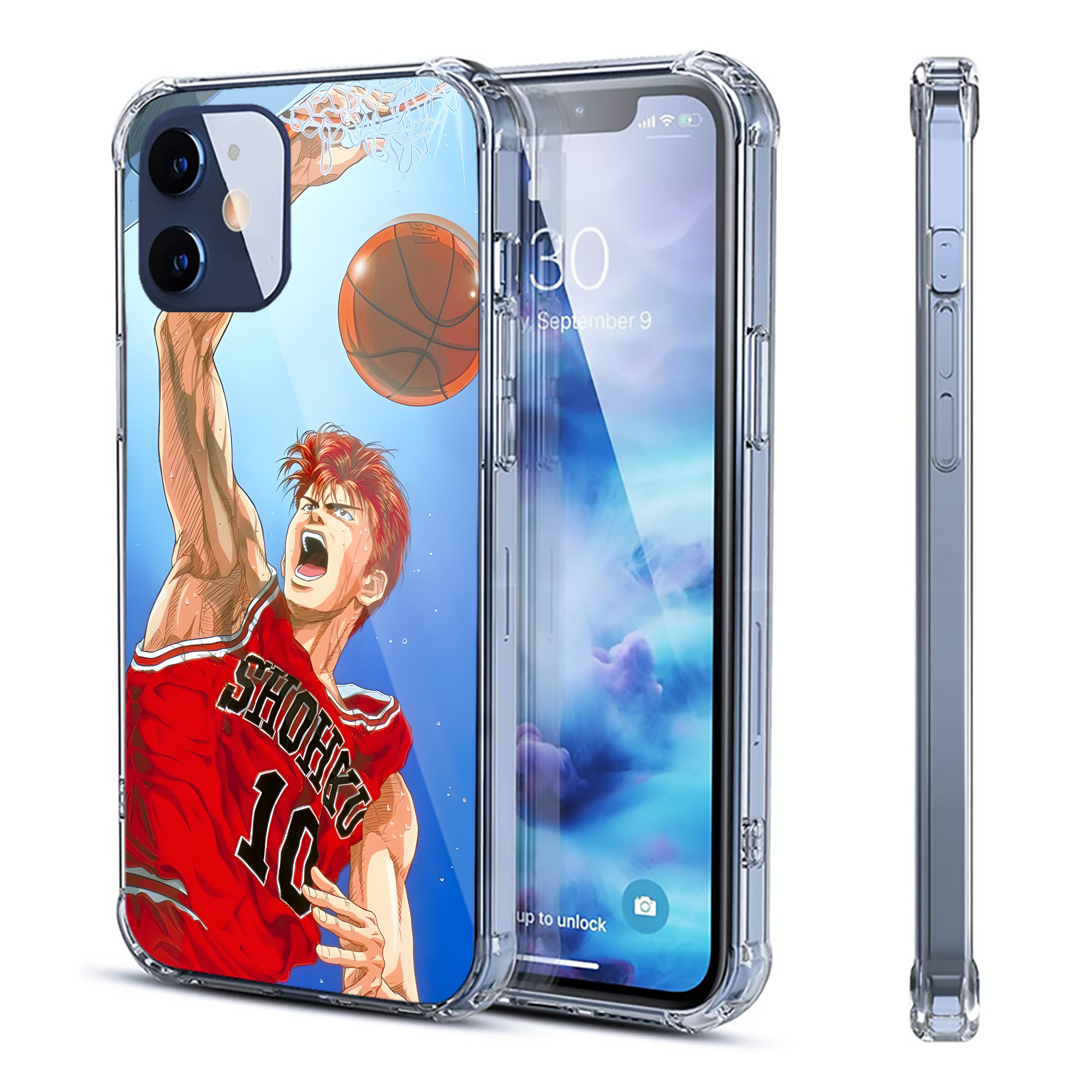 （画像用） SLAM DUNK／スラムダンク 【iPhone 12シリーズ対応】透明スマホケース（クリアソフトケース）
